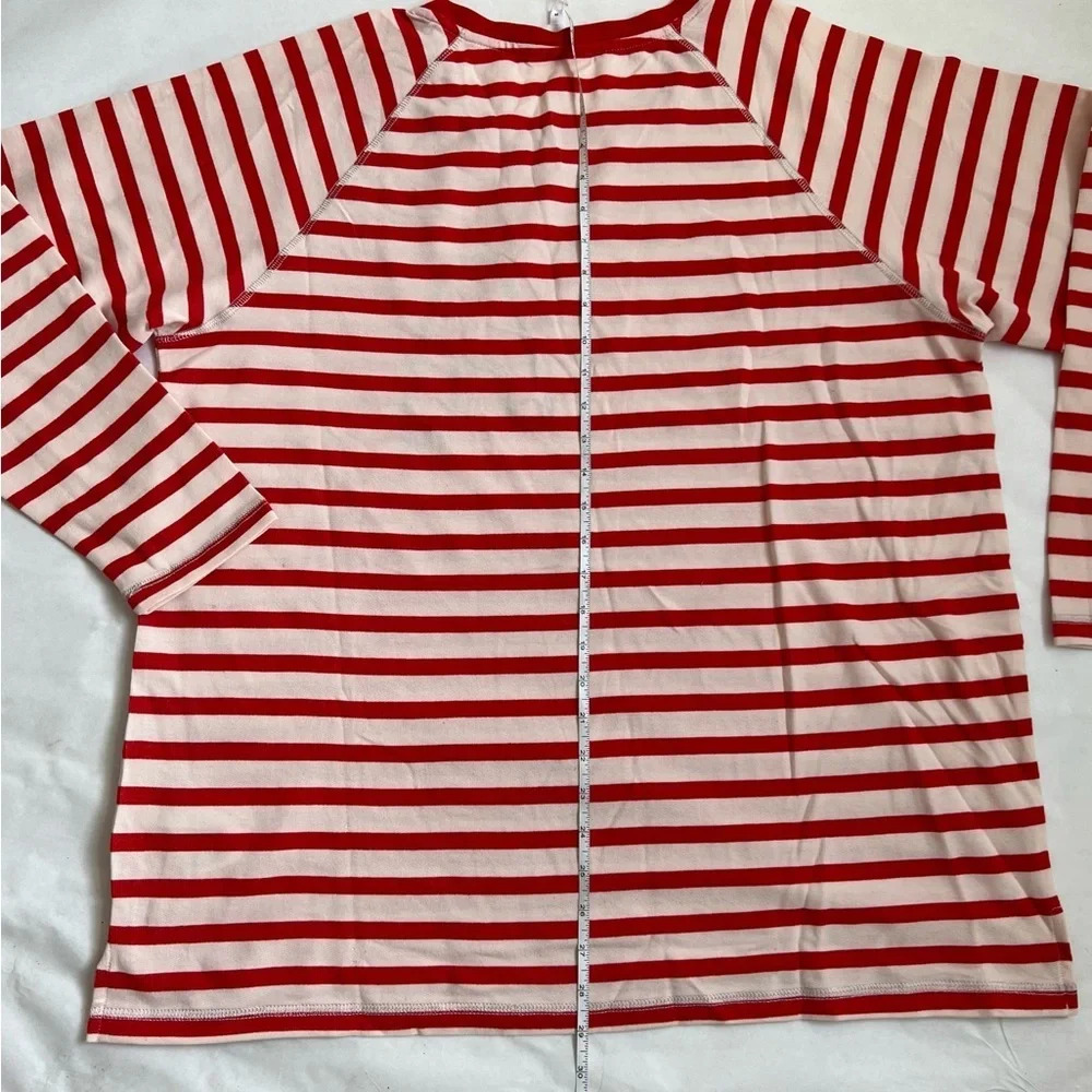 Zizzi Women's White Red Striped Pullover Sweatshirt Top Sz US 16 XL NWT Nautical - Picture 4 of 8